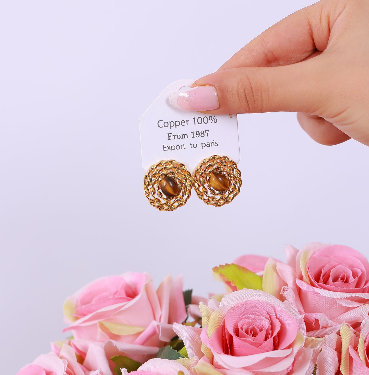 Boucle D'oreille Golden Tiger