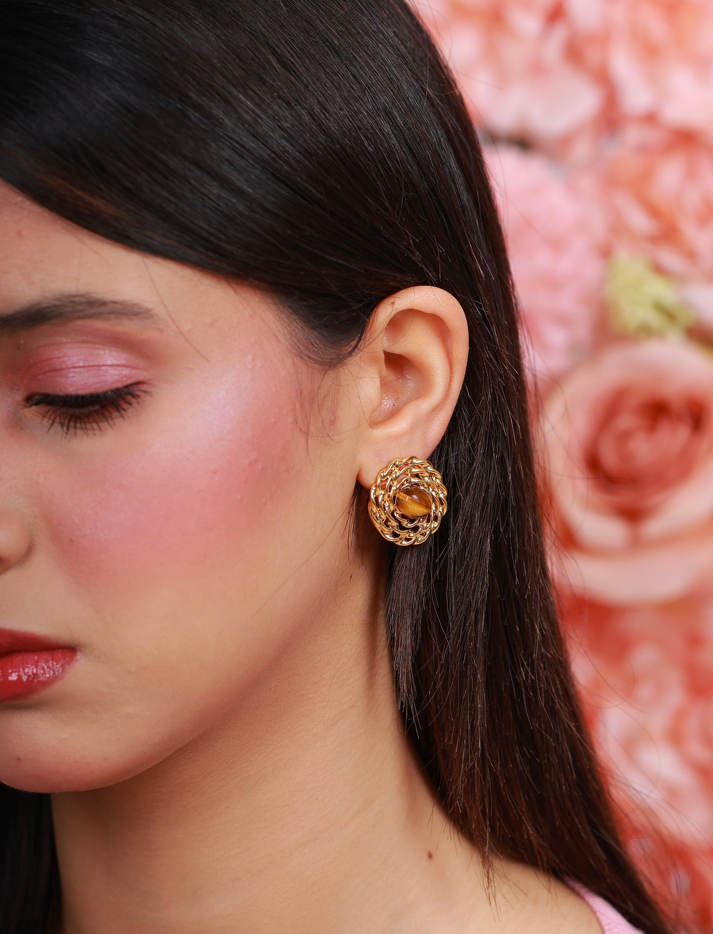 Boucle D'oreille Golden Tiger