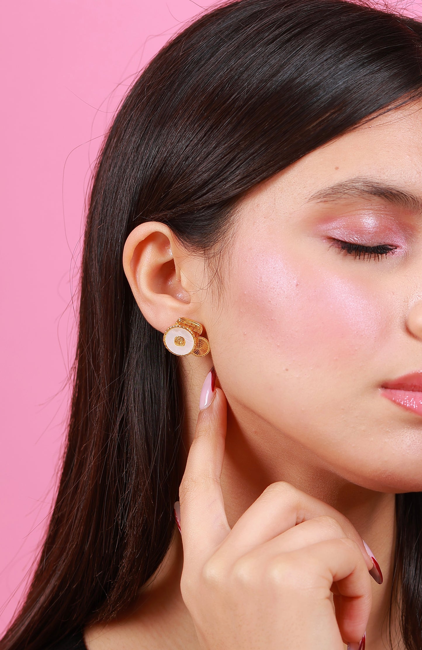 Boucle D'oreille Gilded Ivory