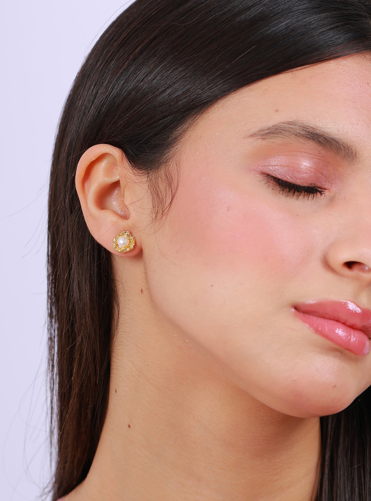 Boucle D'oreille Lustrous Ivory Hoops