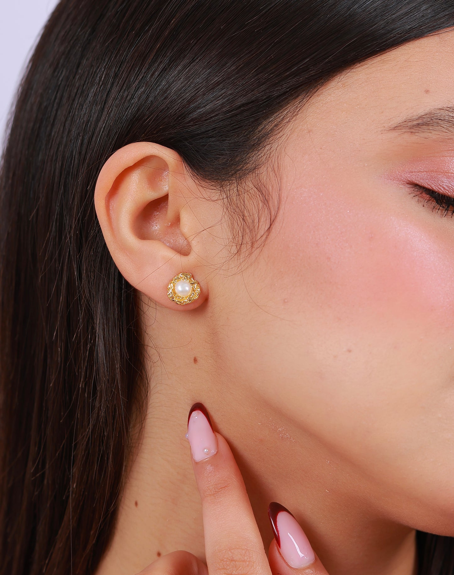 Boucle D'oreille Lustrous Ivory Hoops