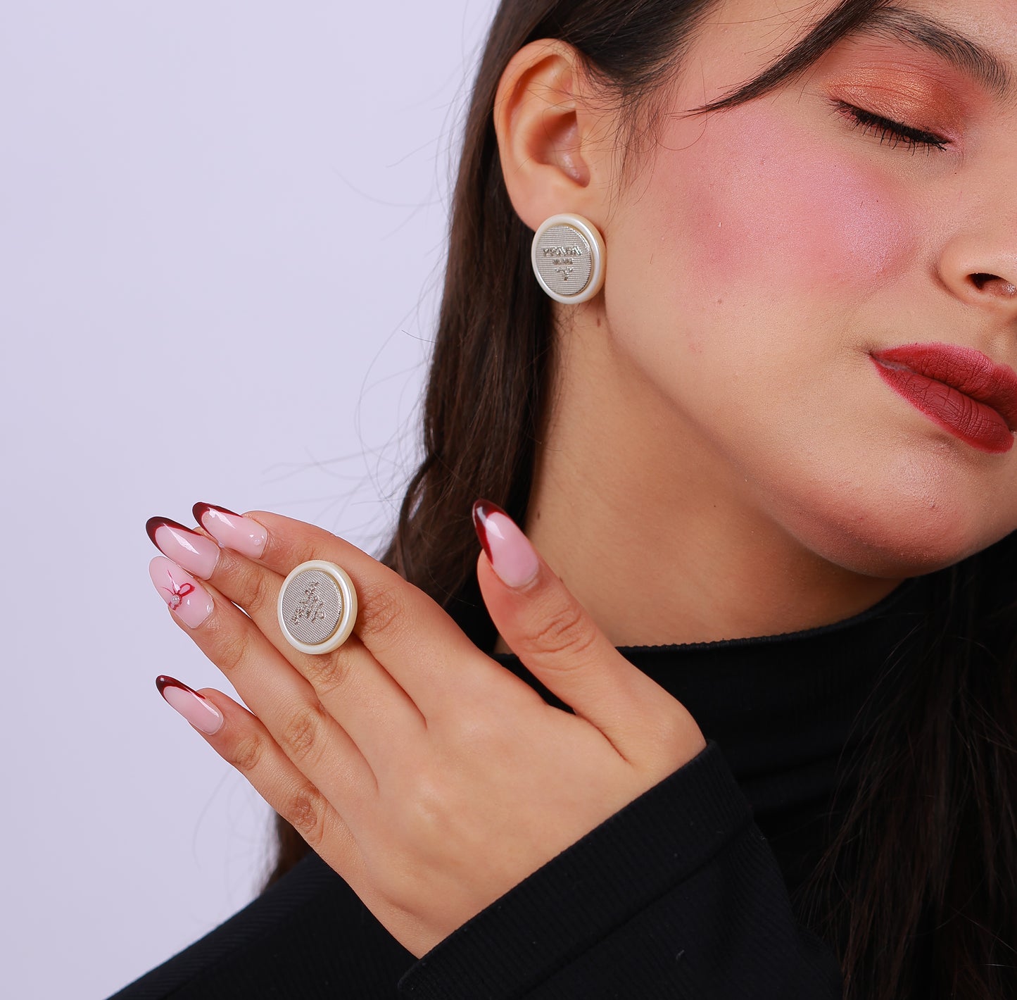 Boucle D'oreille Moon Stone