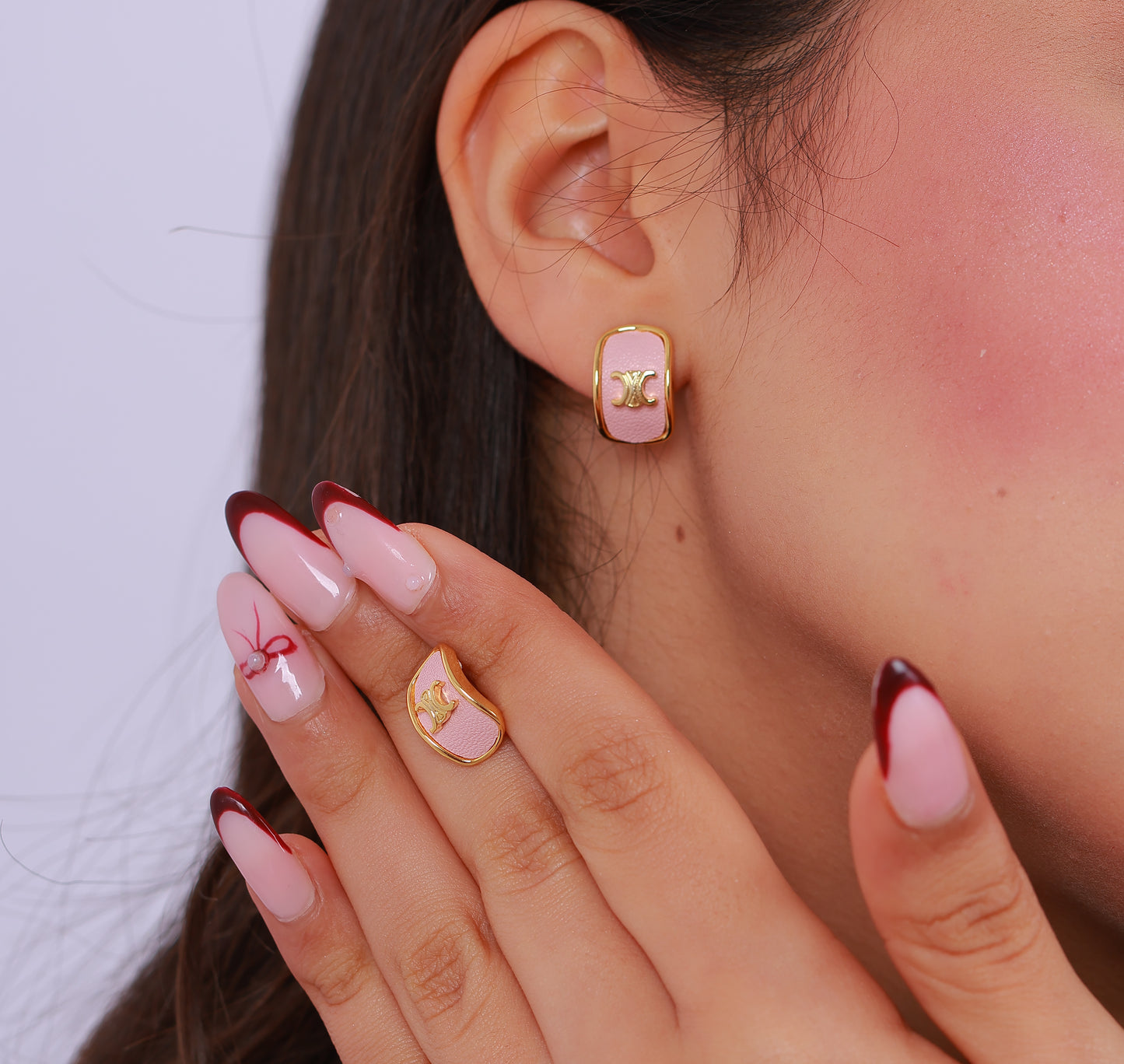 Boucle D'oreille Linea Pink