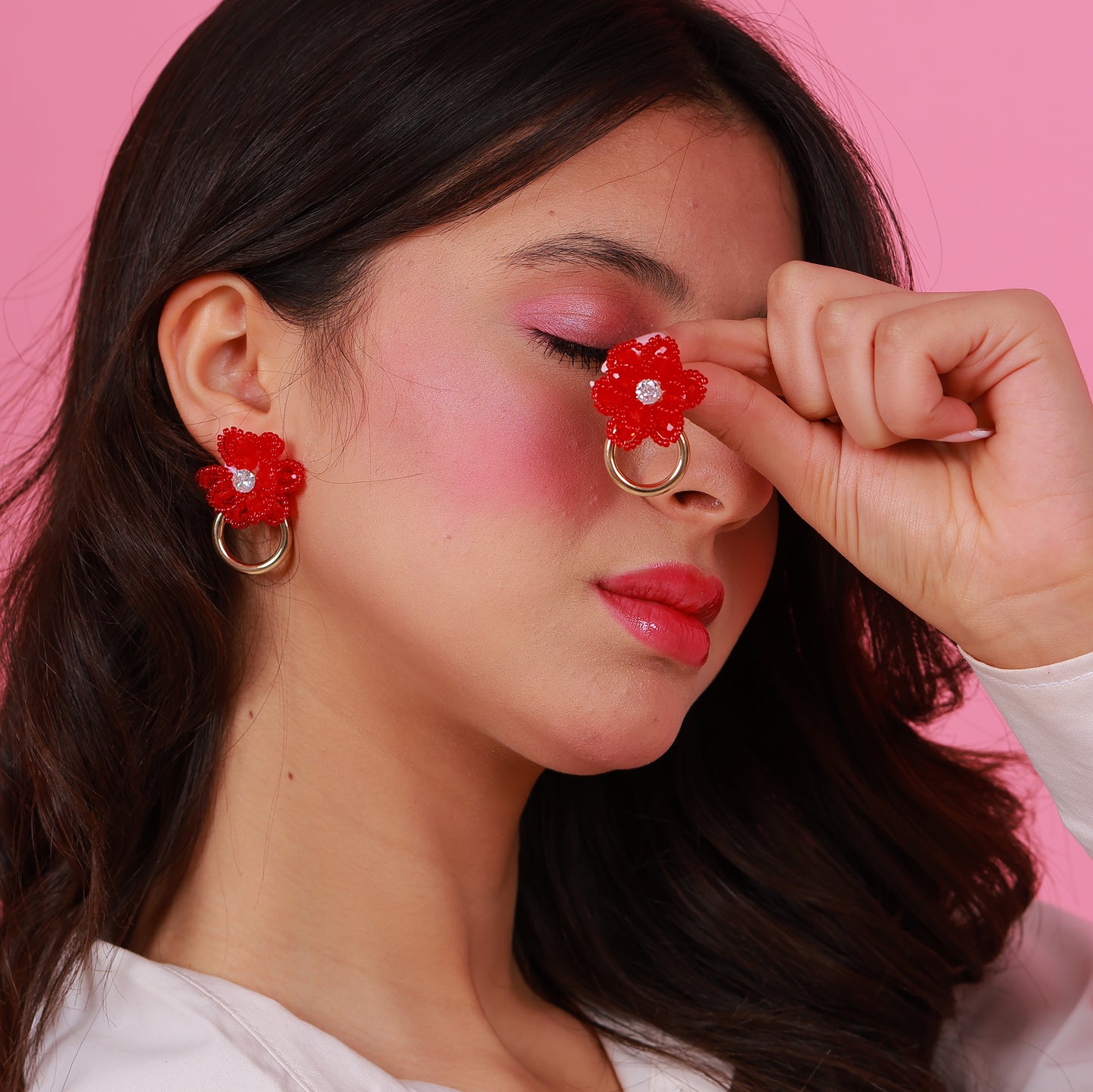 Boucle D'oreille Opium Red