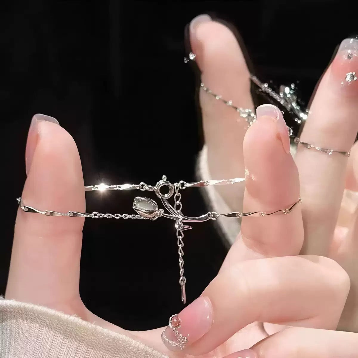 Bracelet - Silver Tulip