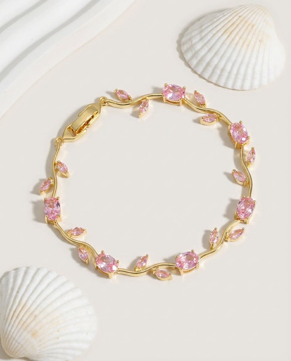 Bracelet - Tulip Golden Pink