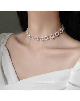 Collier Plastron Fleurs