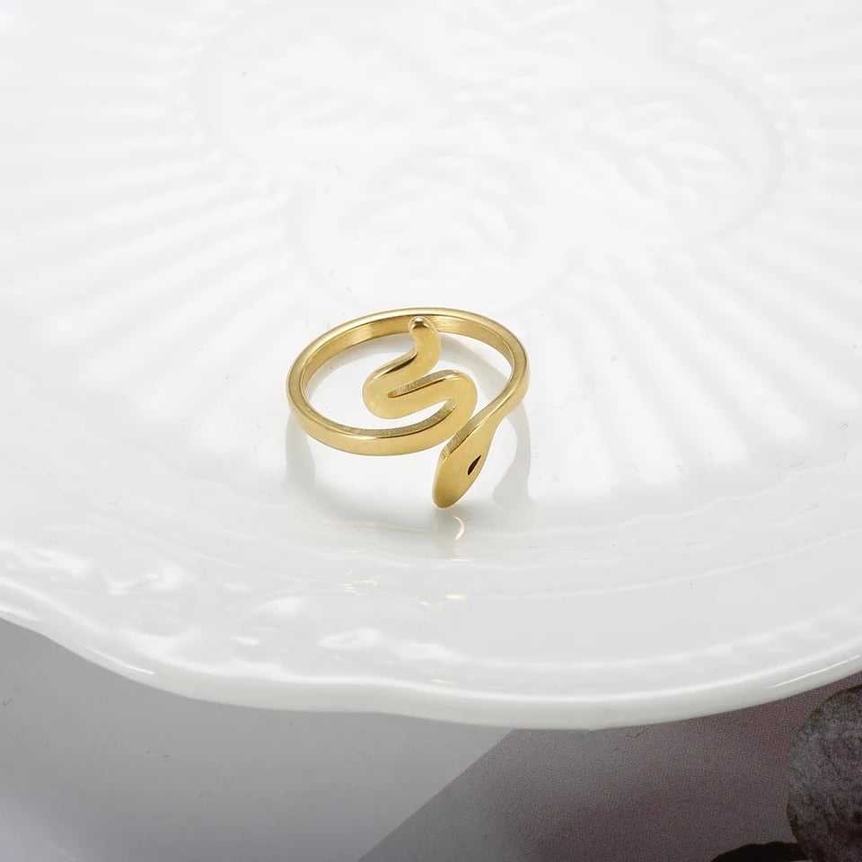 Bague Serpent En Acier Inoxydable