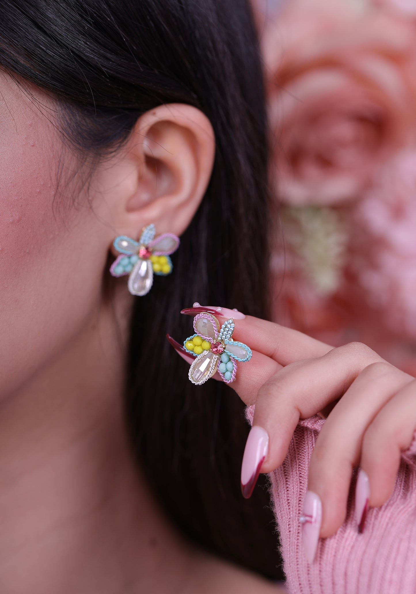 Boucle D'oreille Rainbow Bloom