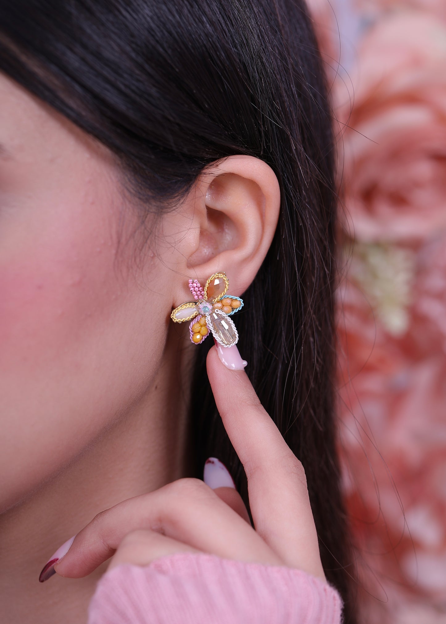 Boucle D'oreille Magenta