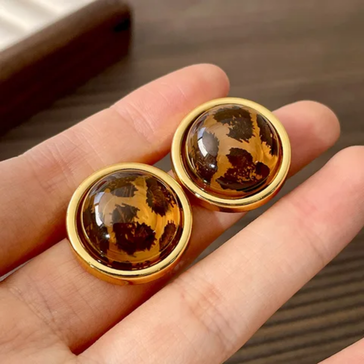 Boucle D'oreille Onyx Gold