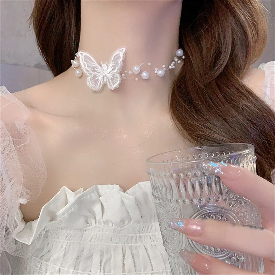 Collier Choker Papillon