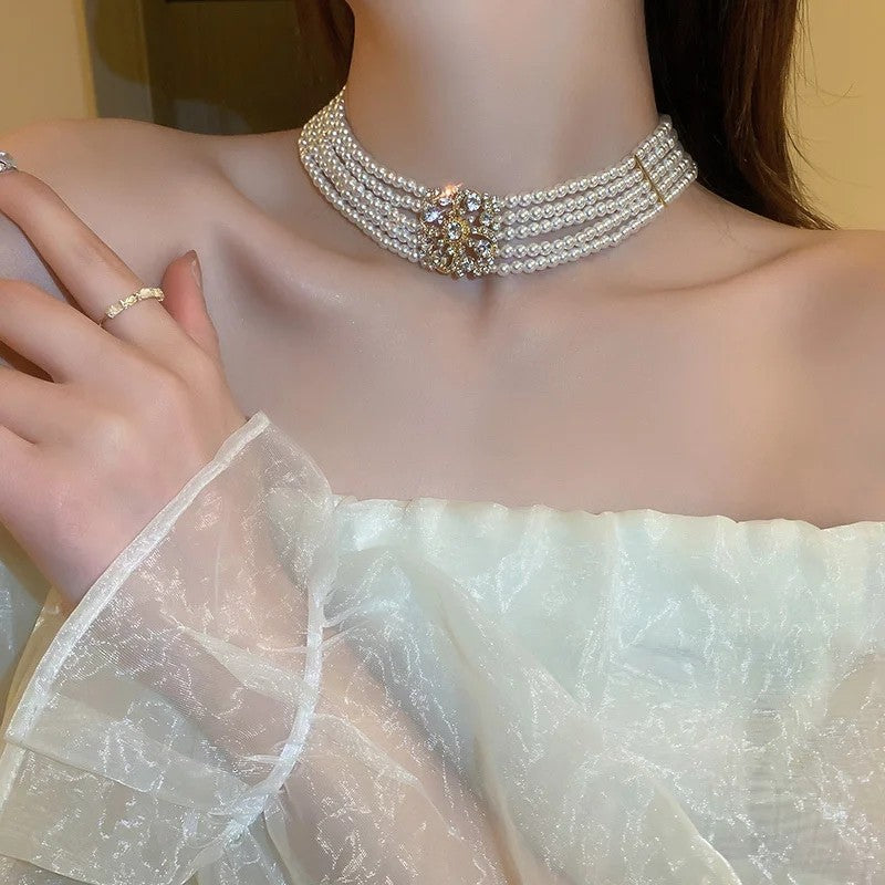 Collier Choker Perles