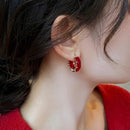 Boucles d'oreilles Rouge