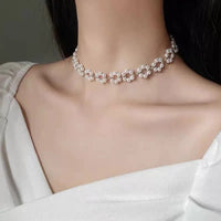 Collier Plastron Fleurs