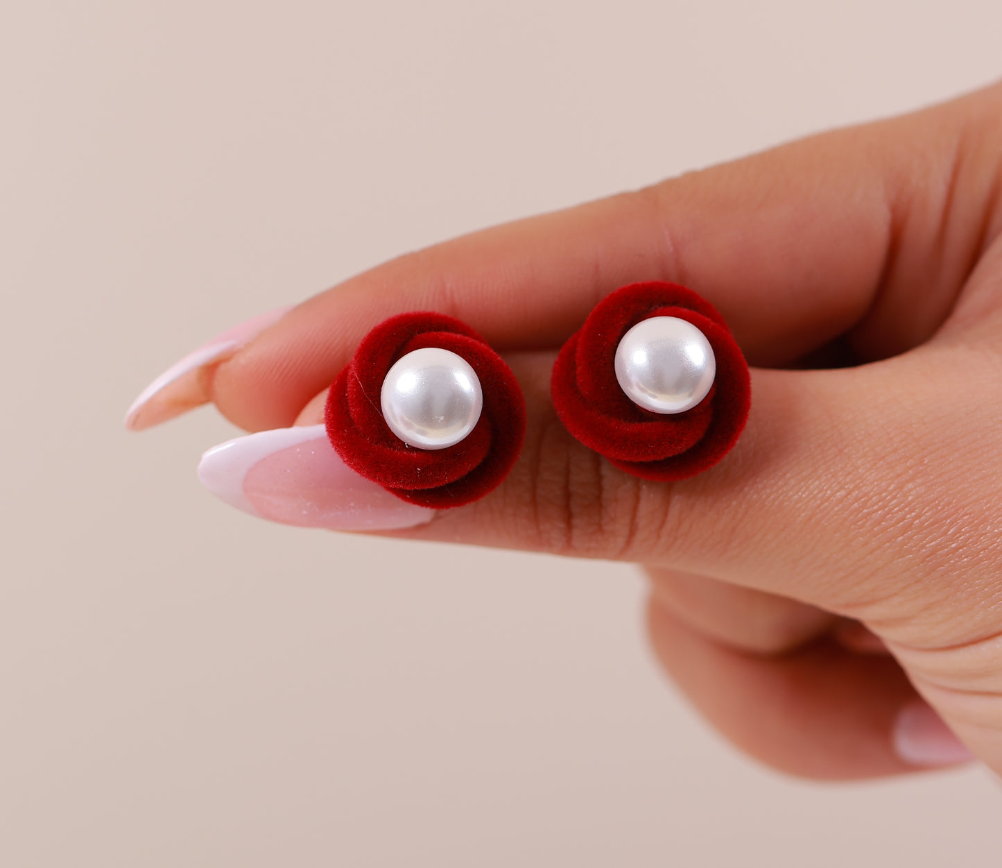 Boucle D'oreille Rubin red