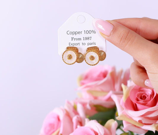 Boucle D'oreille Gilded Ivory