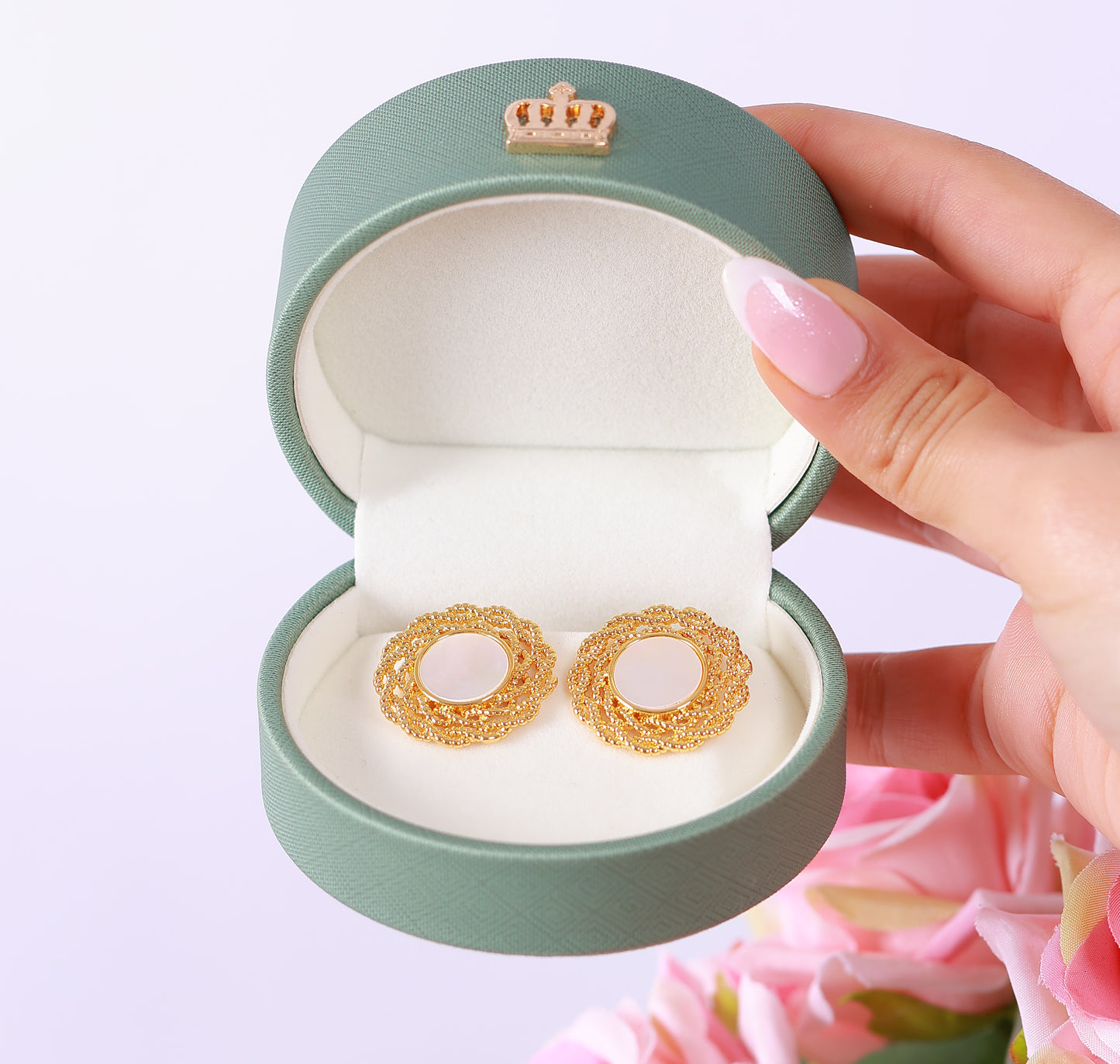 Boucle D'oreille GoldViper White