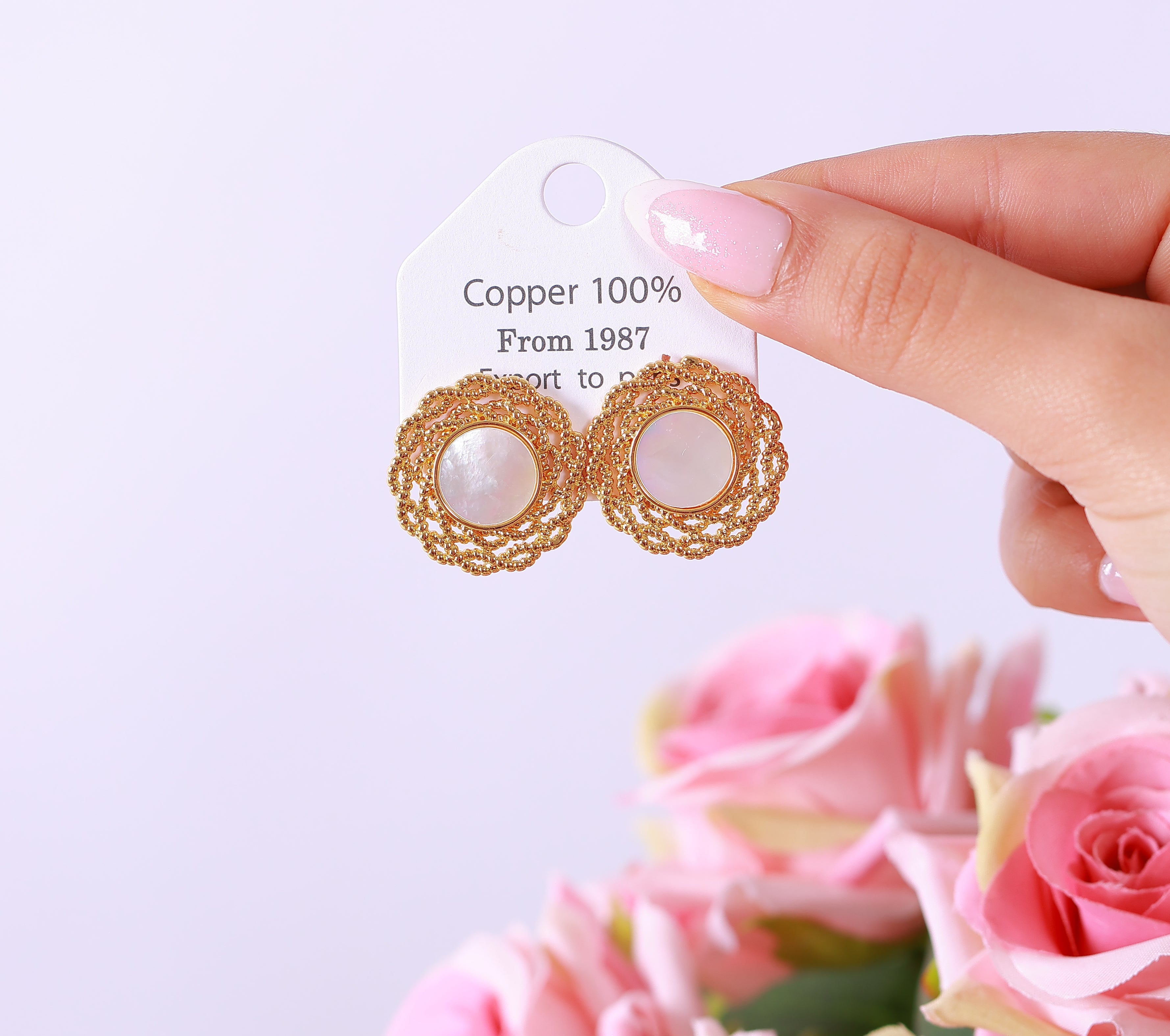 Boucle D'oreille GoldViper White