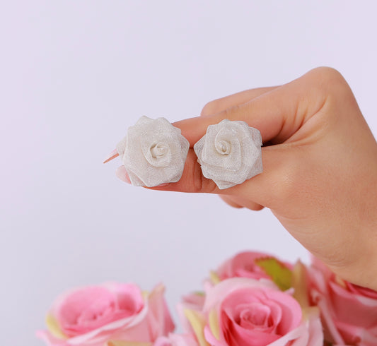 Boucle D'oreille Rose White