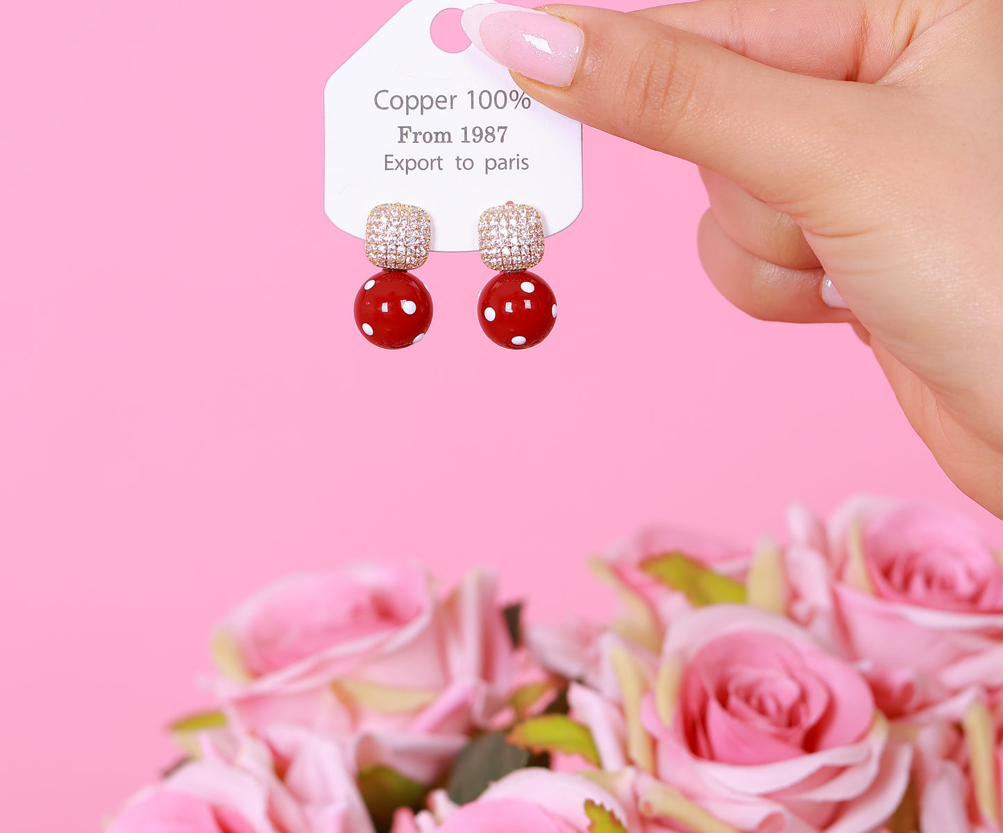 Boucle D'oreille Raven Red