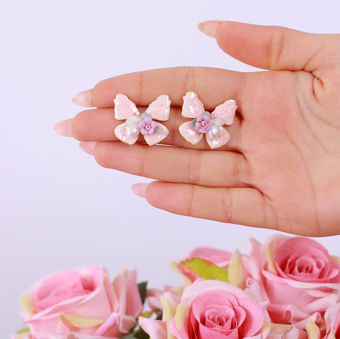 Boucle D'oreille Pink Hibiscus