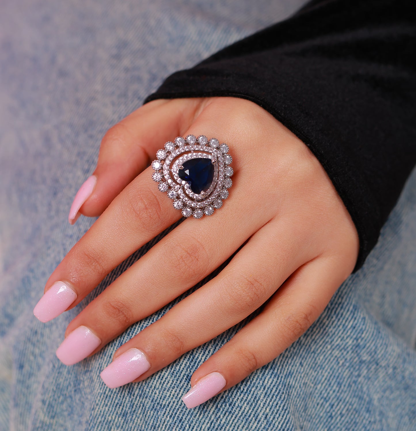 Bague Coeur Saphir