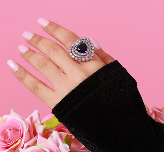 Bague Coeur Saphir