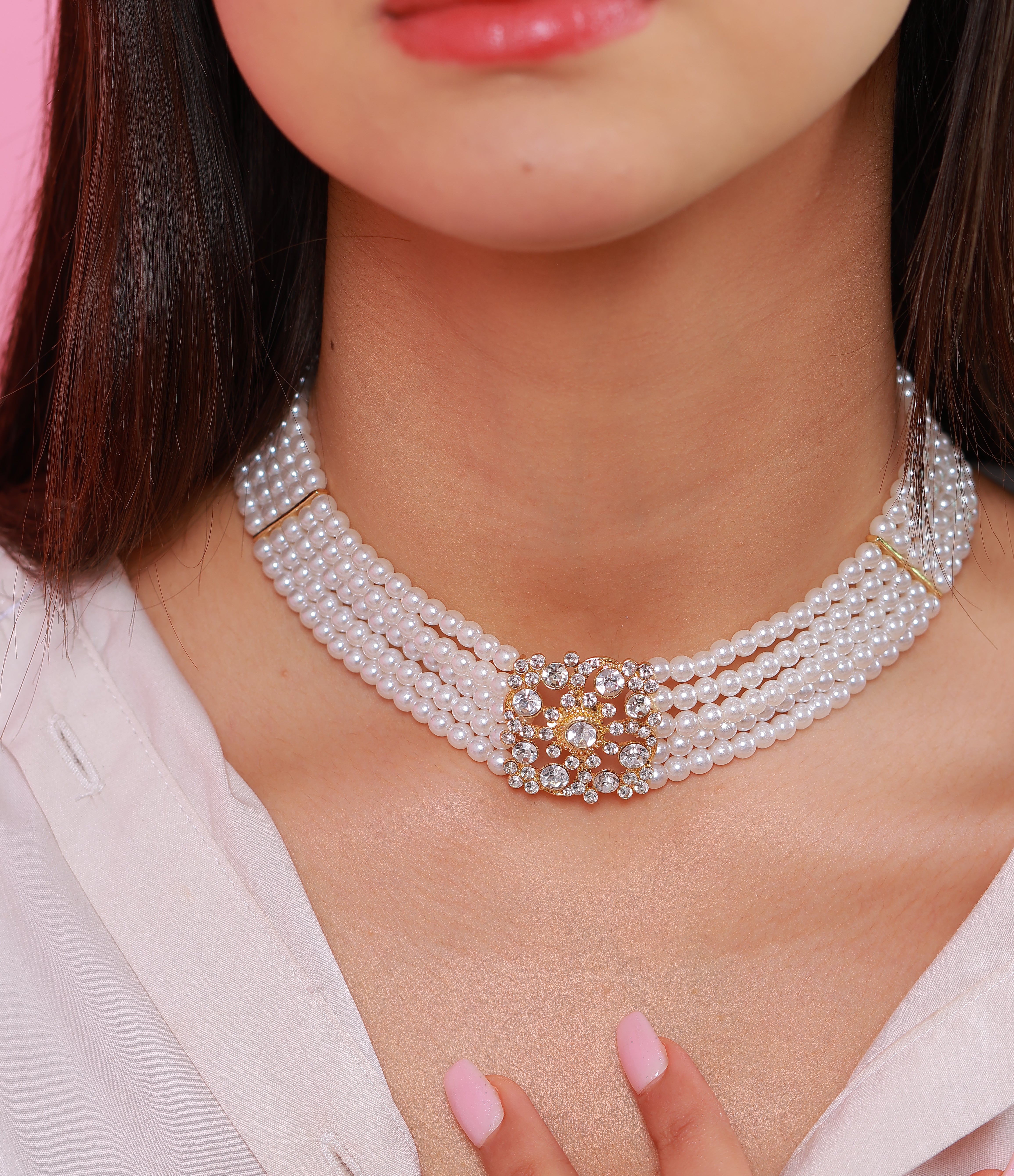 Collier Choker Perles