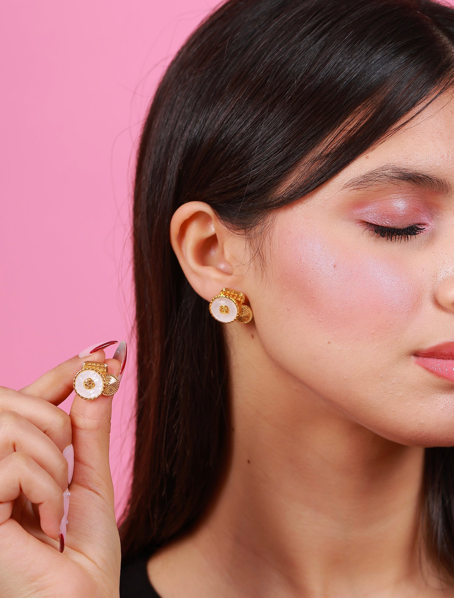 Boucle D'oreille Gilded Ivory