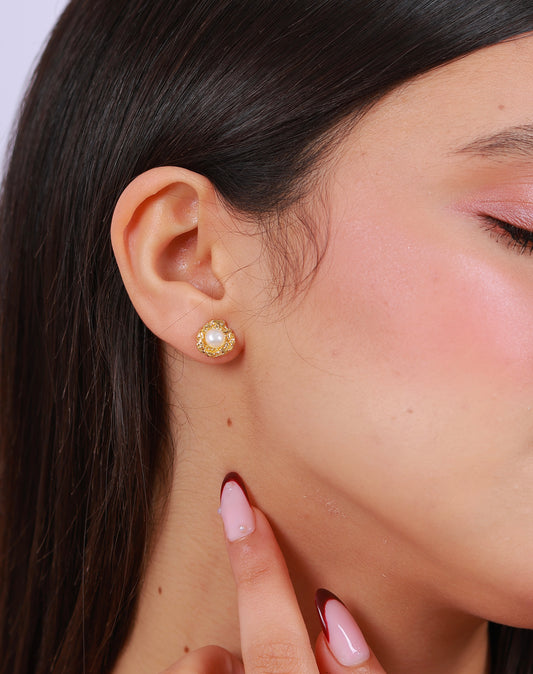 Boucle D'oreille Lustrous Ivory Hoops