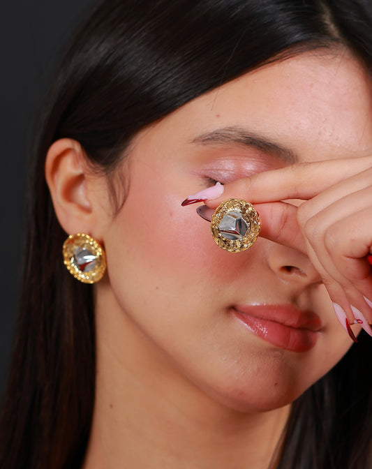 Boucle D'oreille Golden Bloom