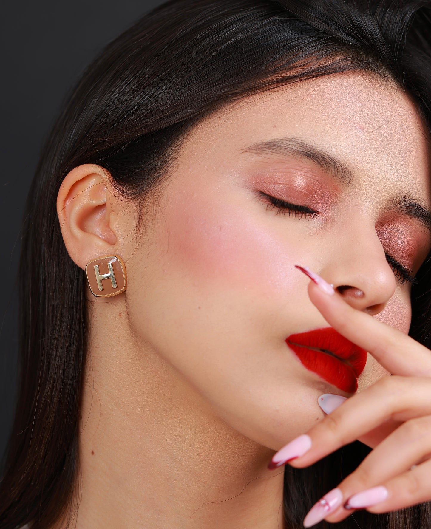 Boucle D'oreille Queen Red