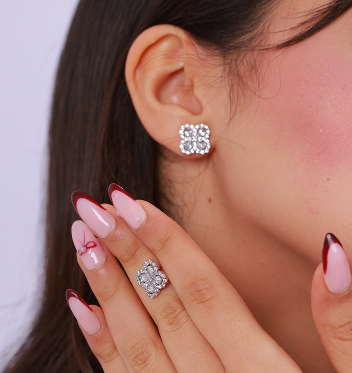 Boucle D'oreille Magnolia Rose