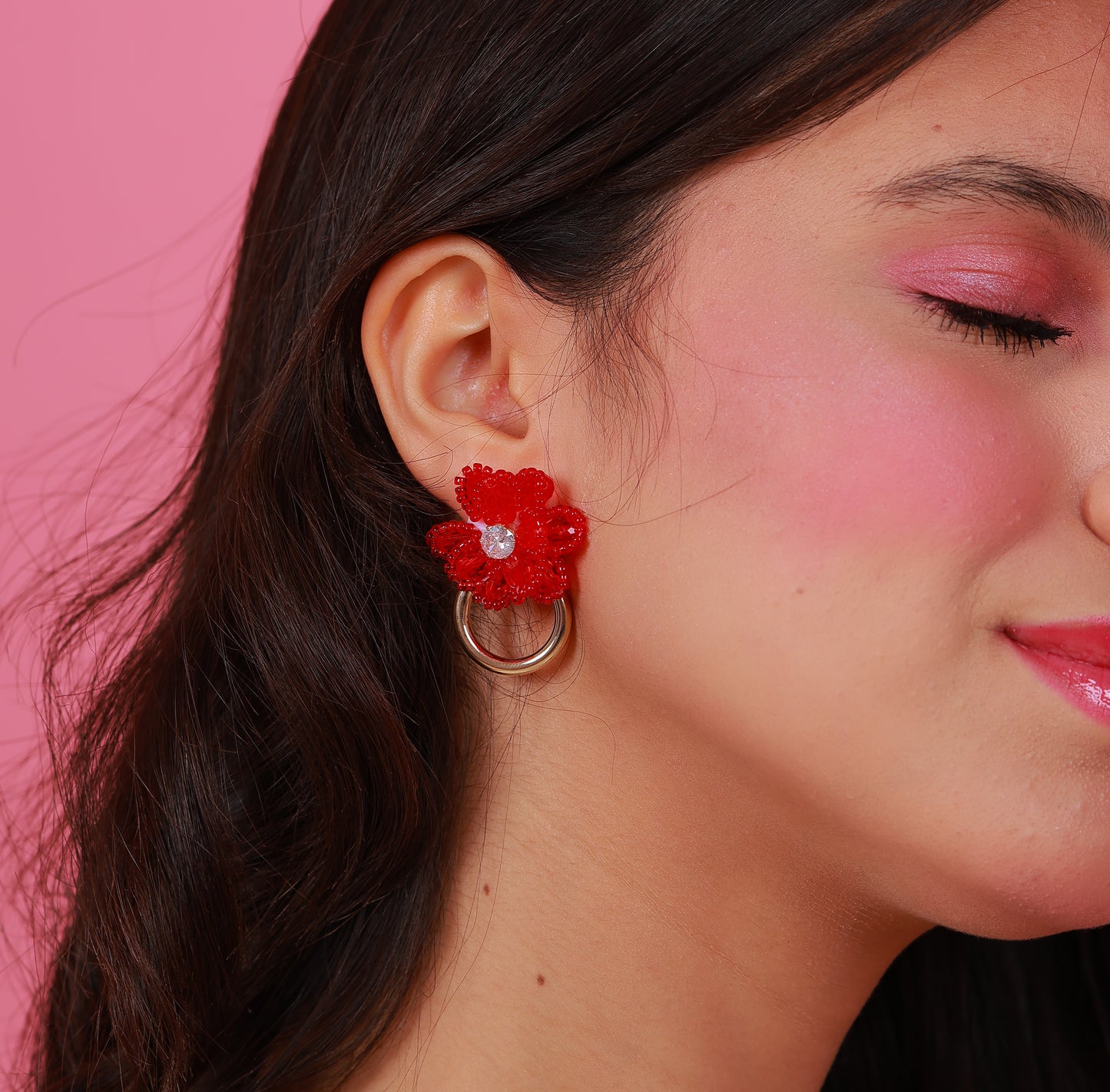 Boucle D'oreille Opium Red