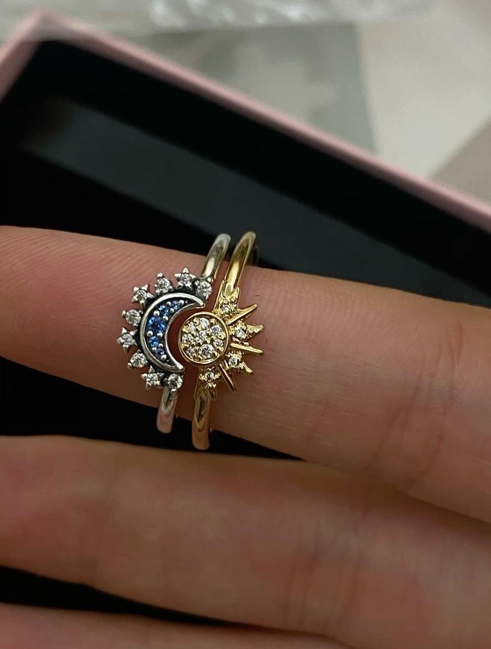 Bague Pandora Lune et Soleil