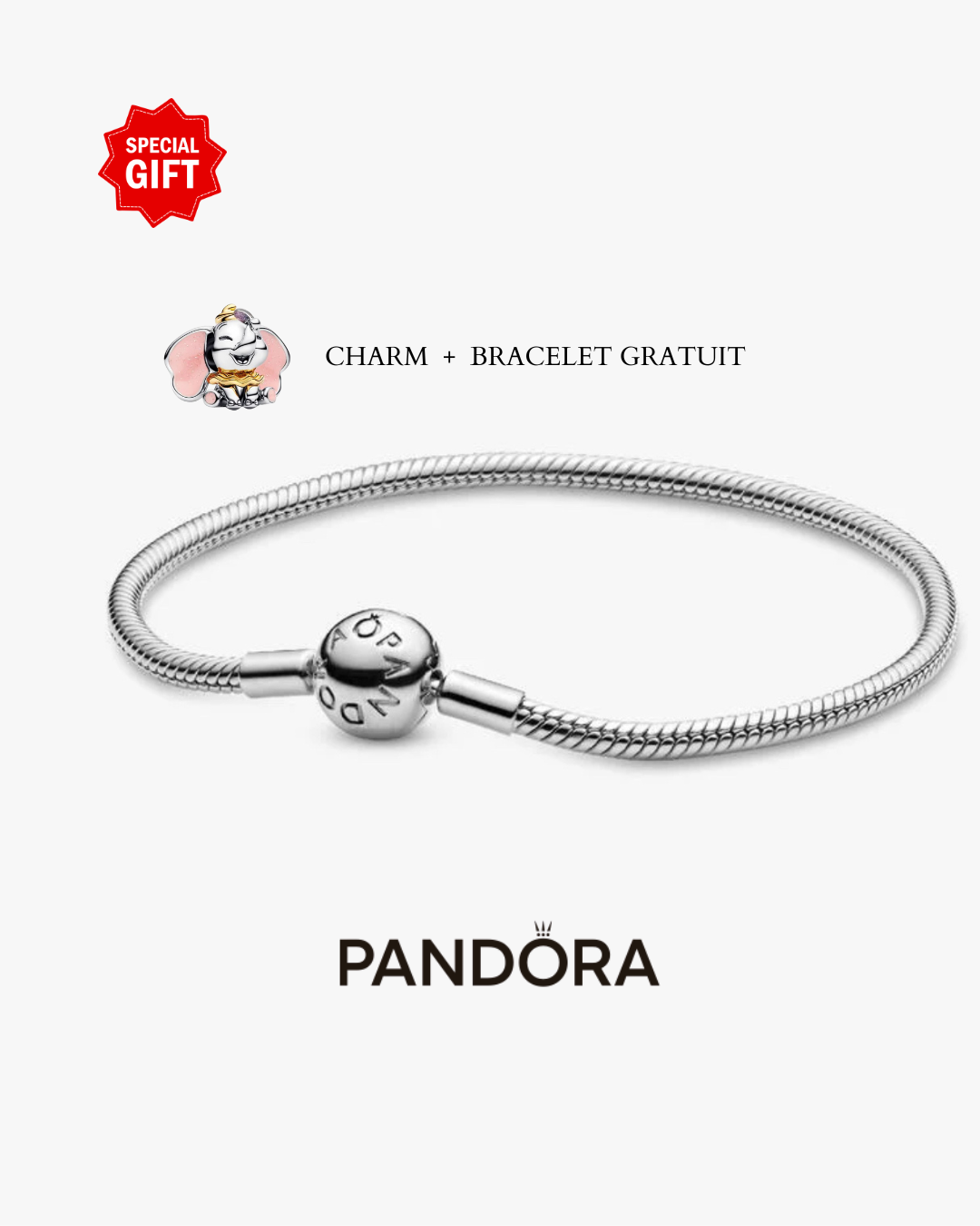 Bracelet - Pandora Disney - Dumbo - Charm