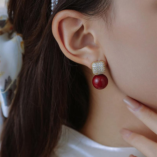 Boucle D'oreille Raven Red