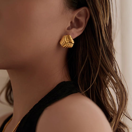 Boucle D'oreille Golden Waves