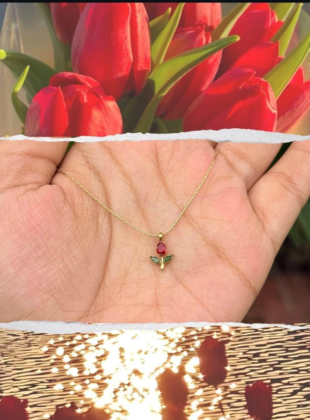 Collier - Tulip - Red Diamond