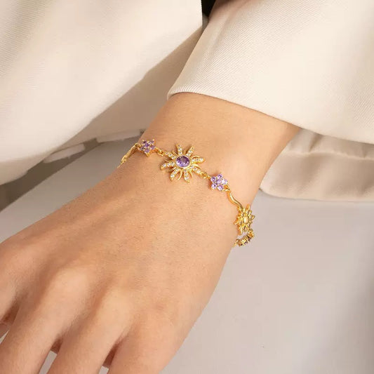 Bracelet - Star Flowers - Lavender Garden - Rapunzel