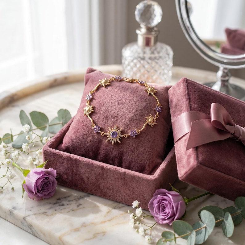 Bracelet - Star Flowers - Lavender Garden - Rapunzel