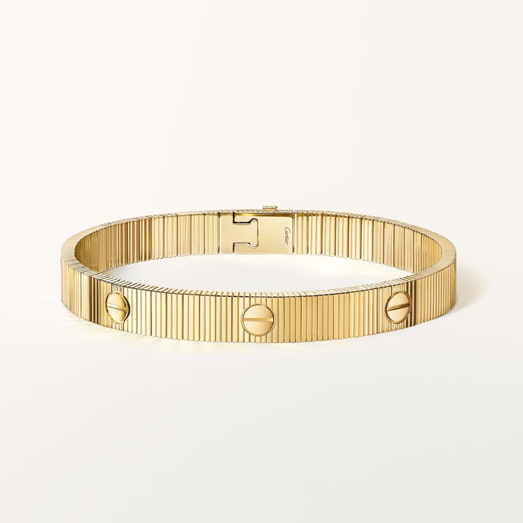 Bracelet - Ribbed Gold Bangle - Car -  Tiier FC 722019