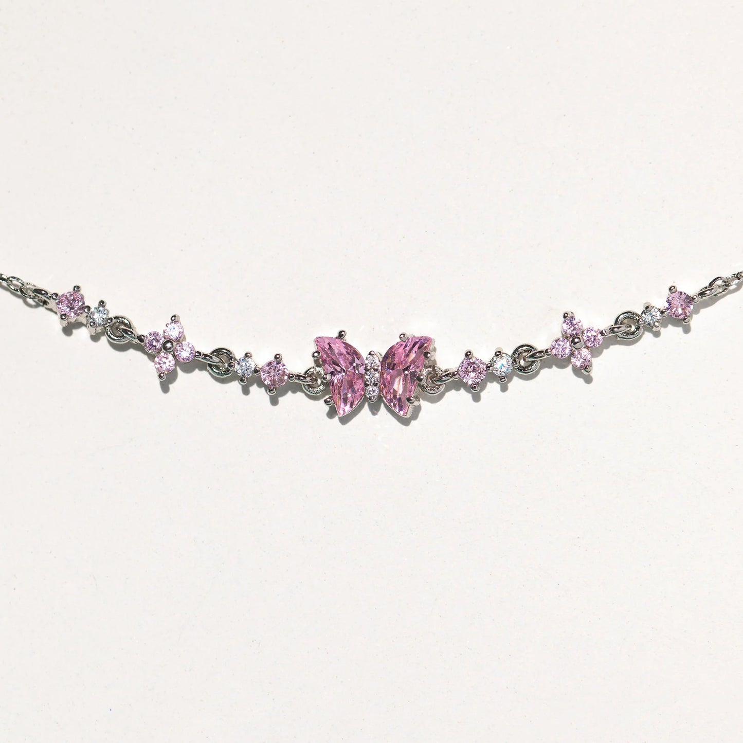 Bracelet - Platinum - Butterflies