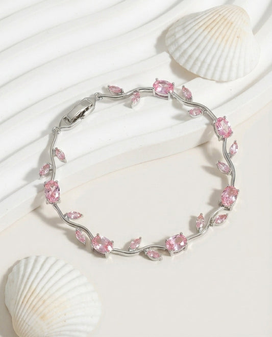 Bracelet - Tulip Pinky & Silver
