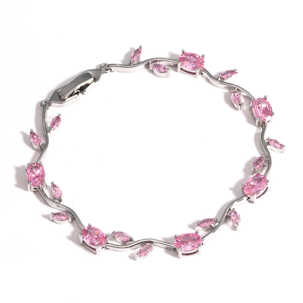 Bracelet - Tulip Pinky & Silver
