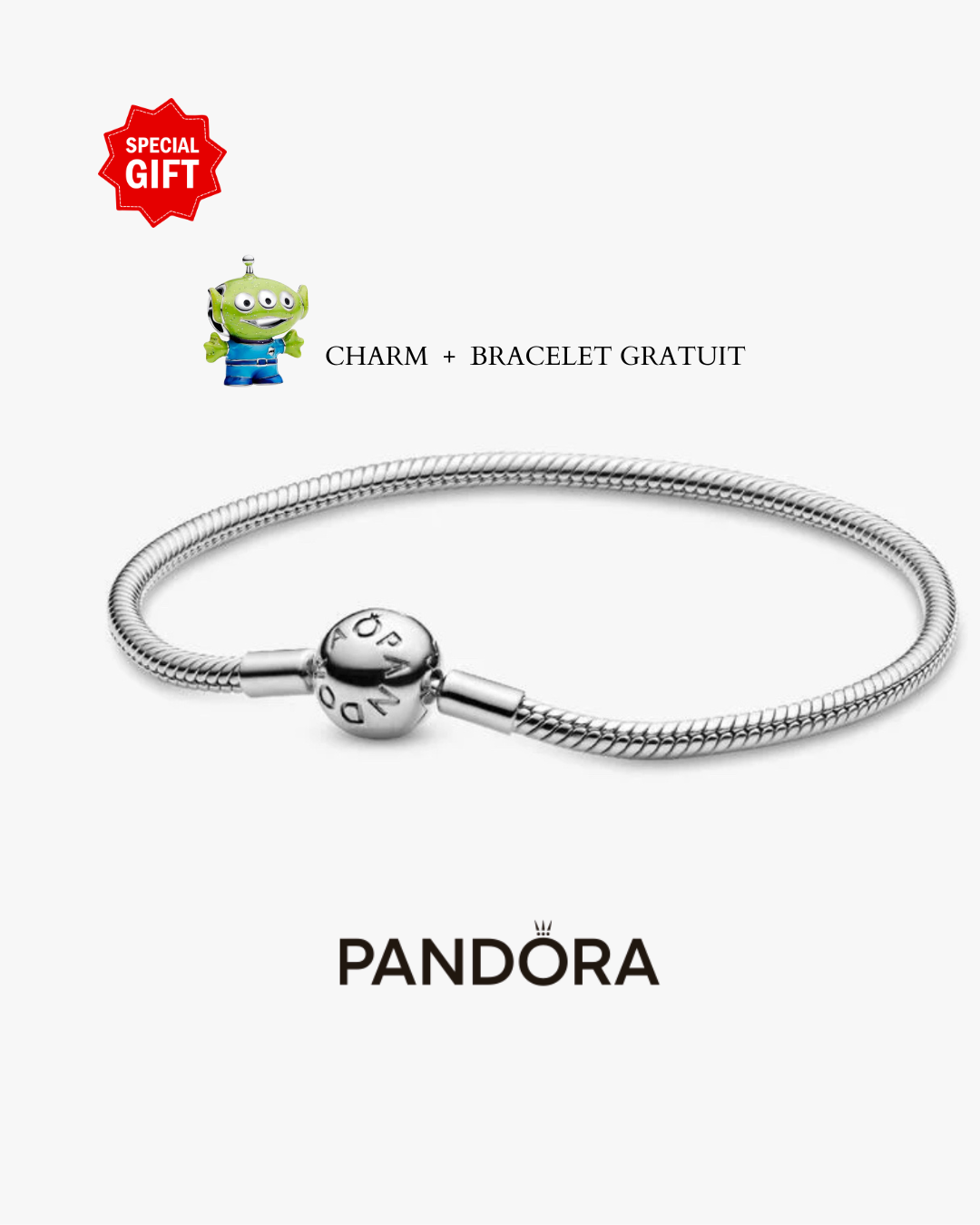 Bracelet - Pandora Disney - Pixar Toy Story - Alien Charm