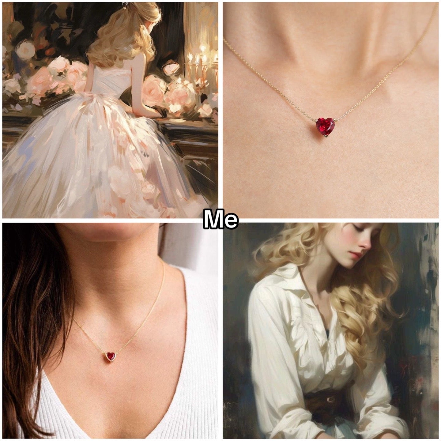 Couple Necklaces - Heart and sword